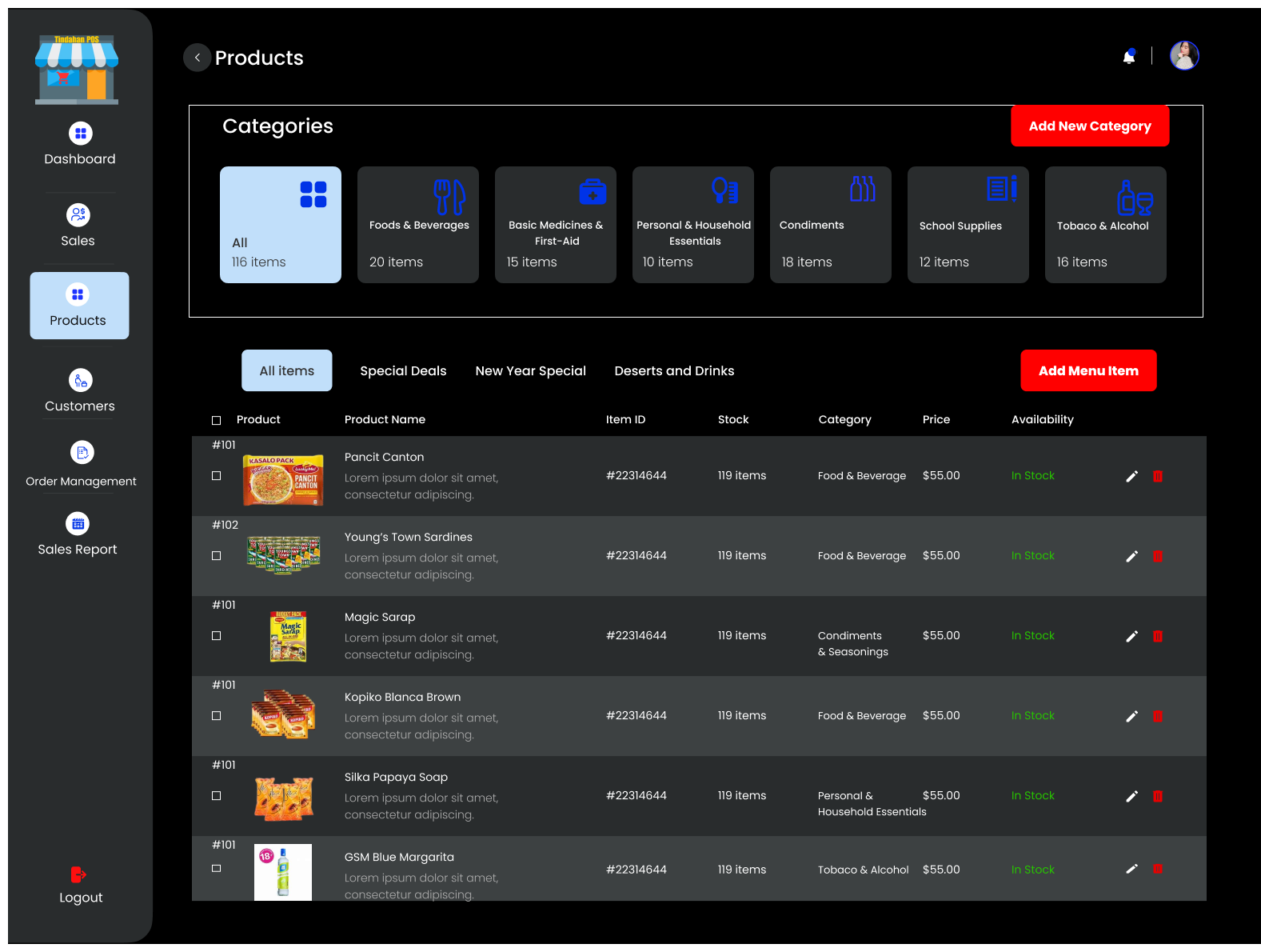 Tindahan POS Dashboard